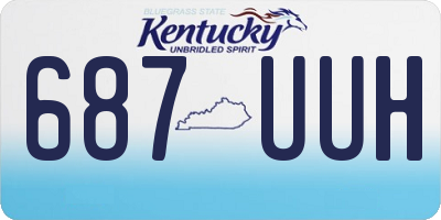 KY license plate 687UUH