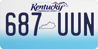 KY license plate 687UUN