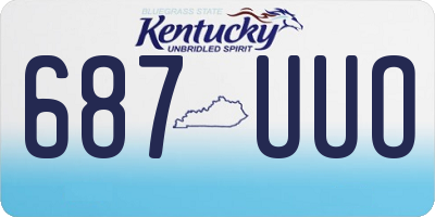 KY license plate 687UUO
