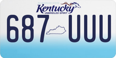 KY license plate 687UUU