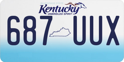 KY license plate 687UUX
