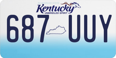 KY license plate 687UUY