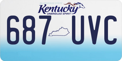 KY license plate 687UVC