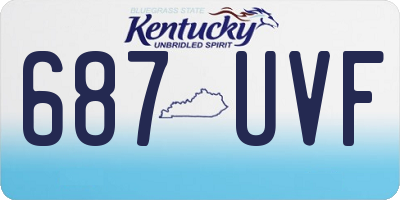 KY license plate 687UVF