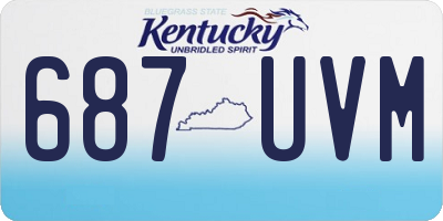 KY license plate 687UVM