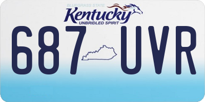 KY license plate 687UVR