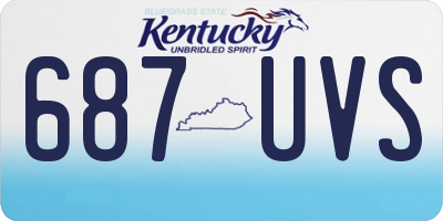 KY license plate 687UVS