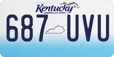 KY license plate 687UVU
