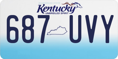KY license plate 687UVY
