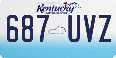 KY license plate 687UVZ