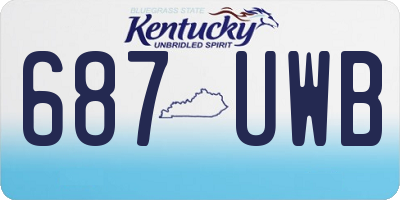 KY license plate 687UWB
