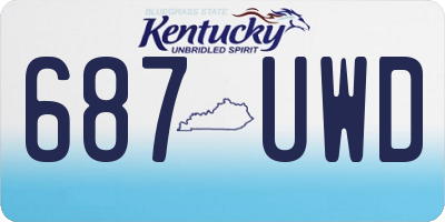 KY license plate 687UWD