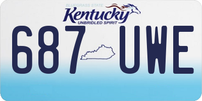 KY license plate 687UWE