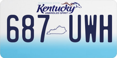 KY license plate 687UWH