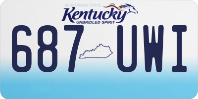 KY license plate 687UWI