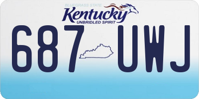 KY license plate 687UWJ