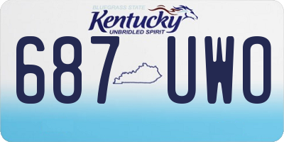 KY license plate 687UWO