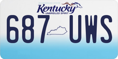 KY license plate 687UWS