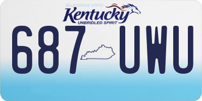 KY license plate 687UWU