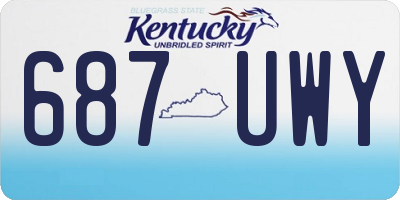 KY license plate 687UWY
