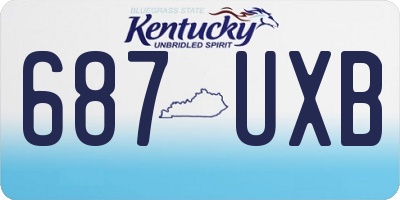 KY license plate 687UXB