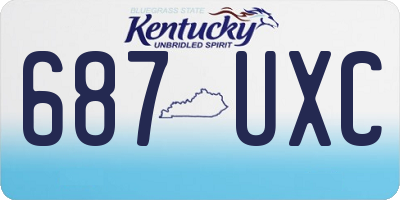 KY license plate 687UXC
