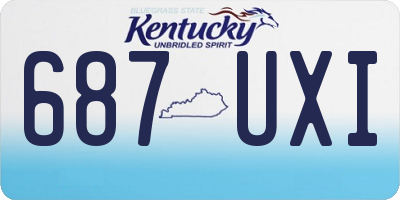 KY license plate 687UXI