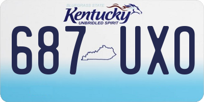 KY license plate 687UXO