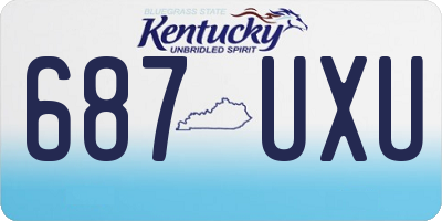 KY license plate 687UXU