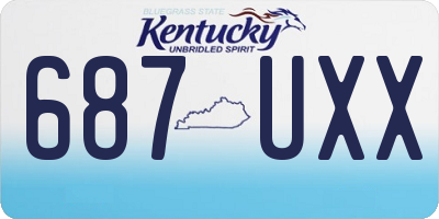 KY license plate 687UXX