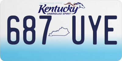 KY license plate 687UYE