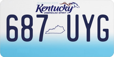 KY license plate 687UYG