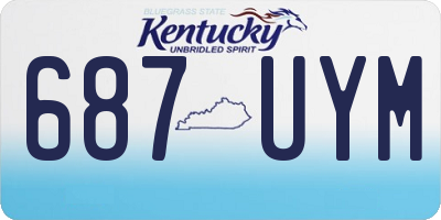KY license plate 687UYM