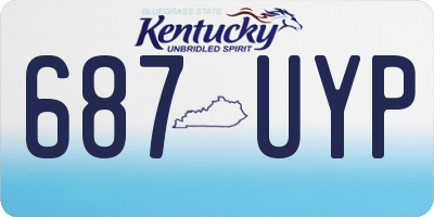 KY license plate 687UYP
