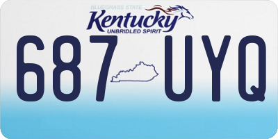 KY license plate 687UYQ