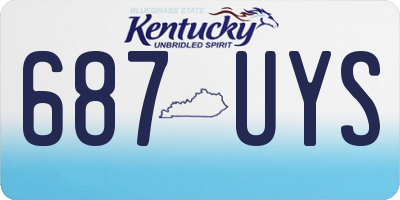 KY license plate 687UYS