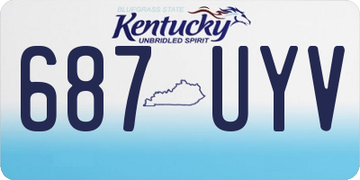 KY license plate 687UYV