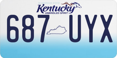 KY license plate 687UYX
