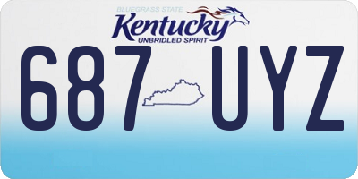 KY license plate 687UYZ