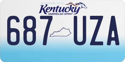 KY license plate 687UZA
