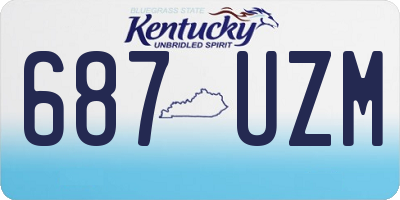 KY license plate 687UZM