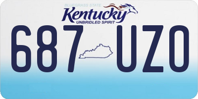 KY license plate 687UZO