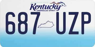 KY license plate 687UZP