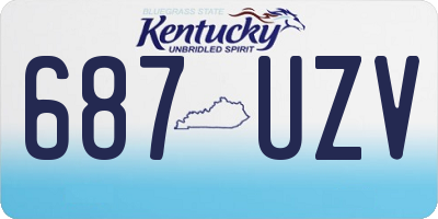 KY license plate 687UZV