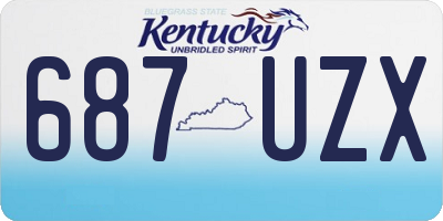 KY license plate 687UZX