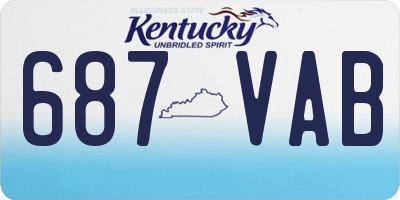 KY license plate 687VAB