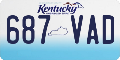 KY license plate 687VAD