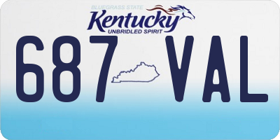 KY license plate 687VAL
