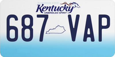 KY license plate 687VAP