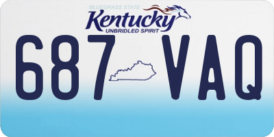 KY license plate 687VAQ